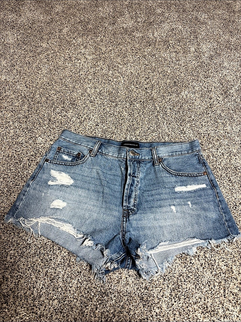 Aeropostale Jean Shorts Distressed Blue Size 12